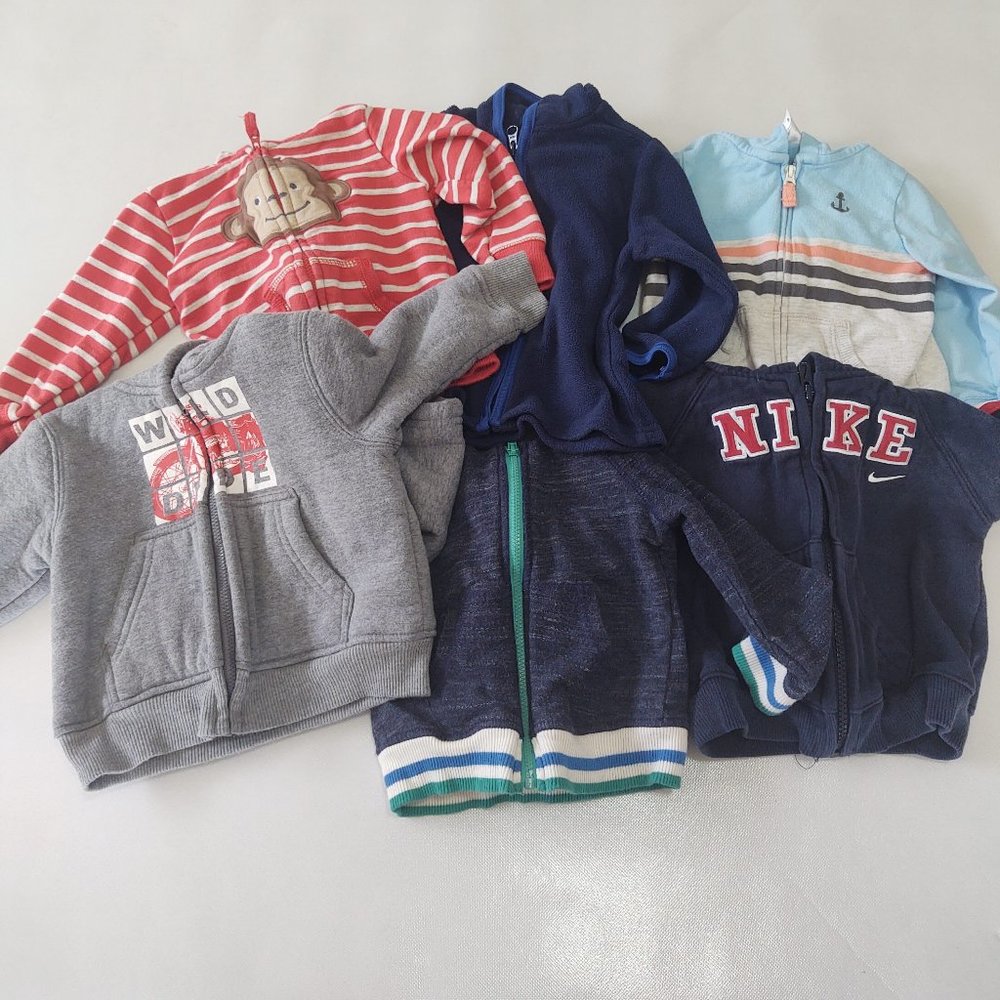 12 month zip up sweatshirt lot